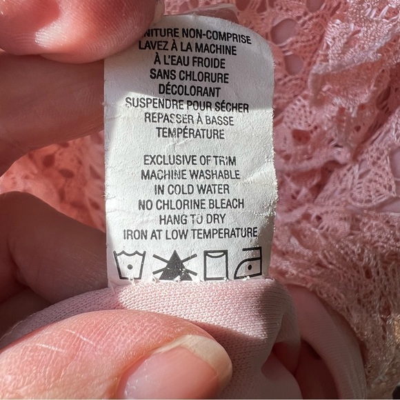 MANDEE Women’s Pink Lace Lined Sleeveless Top, Size Small, #76 - Picture 7 of 8